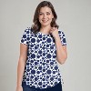 Calypsa Women's UPF 50+ Short Sleeve Adele Swim Top - 3 of 4