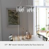 6-Light Devon Park Wood with Clear Glass Chandelier Ceiling Light Brushed Nickel/Gray - Hunter Fan: Farmhouse Edison Bulb-Compatible - 4 of 4