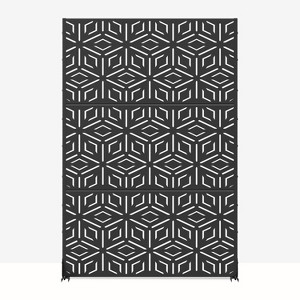 PexFix 72 in. H x 47 in. W Outdoor Metal Privacy Screen  Web Pattern in Black - 1 of 4