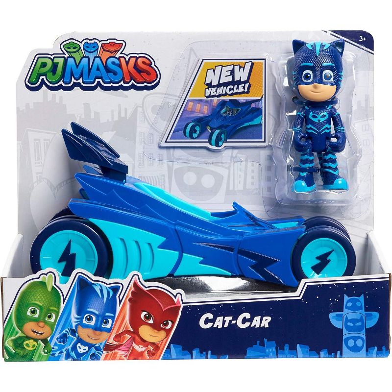PJ Masks Catboy & Cat-Car, 2-Piece Articulated Action Figure and Vehicle Set, Blue, 4 of 6