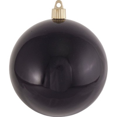 Christmas by Krebs 4ct Black Shatterproof Shiny Finish Christmas Ball Ornaments 4.75" (120mm)