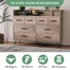 8 Drawer Dresser with LED Lighting & Built-in Charging Station - Durable Engineered Wood & Metal Legs - 4 of 4