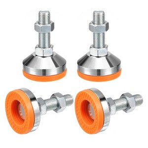 Unique Bargains Carbon Steel Non-Skid Adjustable Furniture Table Feet Leveling Feet 4 Pcs - 1 of 4