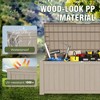 FURNIinspire Deck Boxes, 120 Gallon Waterproof Deck Box with Lockable Storage Box for Garden Tools, Garden Furniture, Brown, 54.3"*26.5"*24.2" - 3 of 4