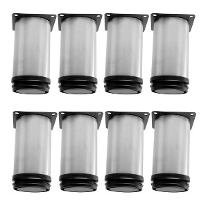 Unique Bargains Adjustable Stainless Steel Sofa Cabinet Wardrobe Worktop Shelves Furniture Legs Set of 8 - 1 of 4