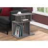 Monarch Specialties Accent Table Side End Nightstand Lamp Living Room Bedroom Laminate Grey Contemporary Modern - 2 of 4