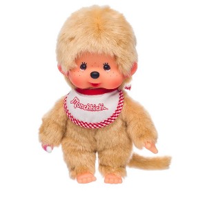 Monchhichi Beige Boy With Bib - Red/White - 1 of 4
