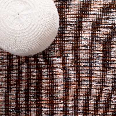 Handmade Black Cotton Flat Woven Rectangular Rug 59"