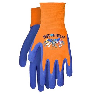 Midwest Quality Gloves Warner Bros Unisex Outdoor Garden Grip Gloves Blue/Orange Youth 6 pk (Box of 6 pairs) - 1 of 1