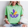 Simply Sage Market Women's Feathered Mask Sparkle Short Sleeve Garment Dyed Tee - 2 of 4