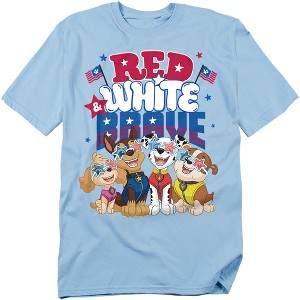 Men's Paw Patrol Red, White Brave 4th Of July T-Shirt - 1 of 4