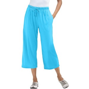 Woman Within Plus Size Sport Knit Capri Pant - 1 of 4