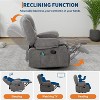 Swivel Rocking Chair with Massage and Heating,Glider Recliner Chairs with Storage and Cup Holder - 4 of 4