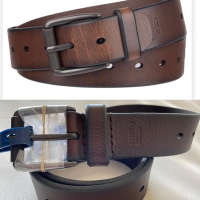 Buy SHINE STYLE Men's Reversible Genuine Leather Jeans Designer Belts For  Men With Removeable Golden Buckle Black/Brown (28-33) at