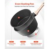 VEVOR Saucepan Set, 1.5 QT & 2.5 QT Nonstick Saucepan with Glass Lids, Multipurpose Cooking Sauce Pots with Detachable Handles, Black - 4 of 4