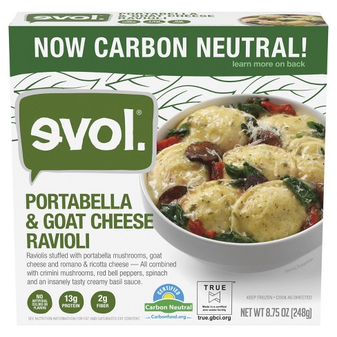 Evol Frozen Portabella And Goat Cheese Ravioli - 8.75oz : Target