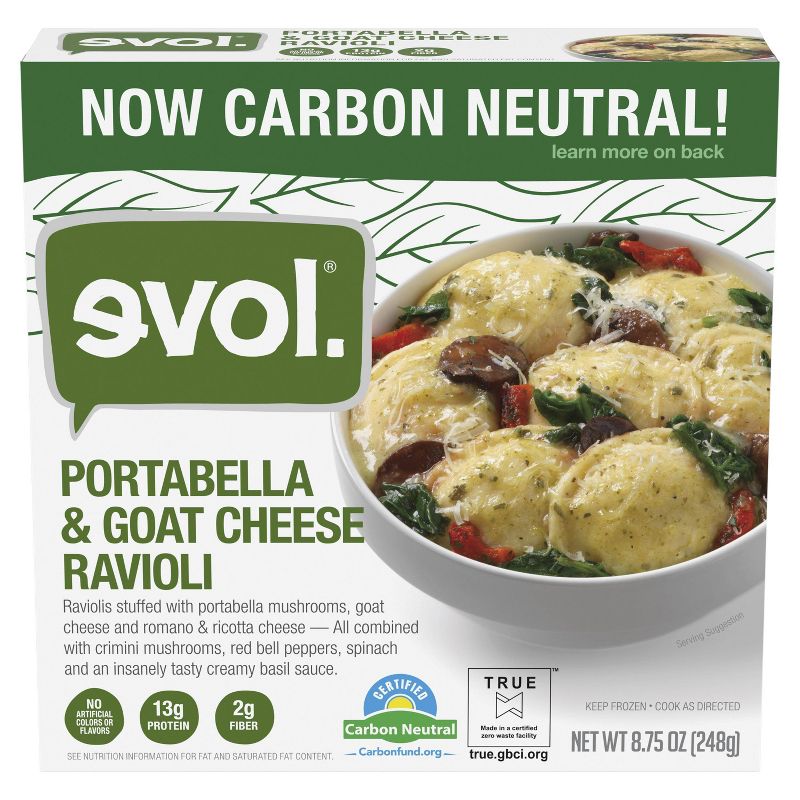 Evol Frozen Portabella and Goat Cheese Ravioli - 8.75oz, 1 of 4