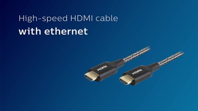 4 ft Black Braided High-Speed HDMI Cable with Gold-Plated Connectors