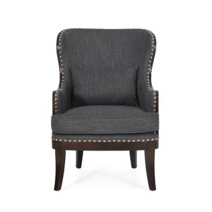 Mantua Contemporary Fabric Upholstered Accent Chair with Nailhead Trim - Christopher Knight Home - 1 of 4