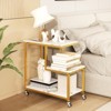 Tangkula G-shaped Side Table 7-Tier Mobile End Table with Open Shelves Small Sofa Couch Side Table - 4 of 4