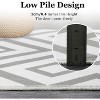 Area Rug 4x6 Boho Geometric Washable Rug Ultra-Soft Indoor Floor Carpet for Living Room Low Pile Non-Slip Backing Bedroom Rug -Grey - 4 of 4