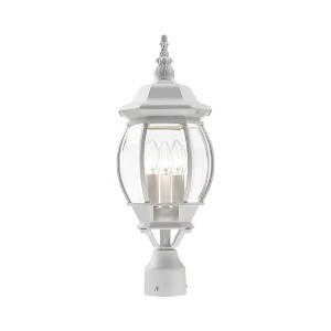Livex Lighting Frontenac 3 - Light Post Light in  Textured White - 1 of 4