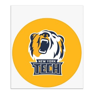 New York Institute of Technology Secondary Logo Automotive Car Window Locker Circle Bumper Sticker - 1 of 4