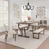 71 Inch Large Rectangular Dining Table for 4-6 People,Dining Room Furniture for Apartments, Vintage, Easy Assembly - 3 of 4