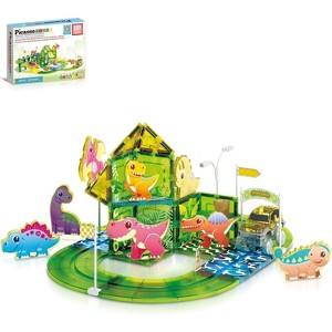 Magnetic Tiles Race Track Set with 2 Racing Cars, STEM Educational Building Toy for Kids Ages 3+ - 1 of 4