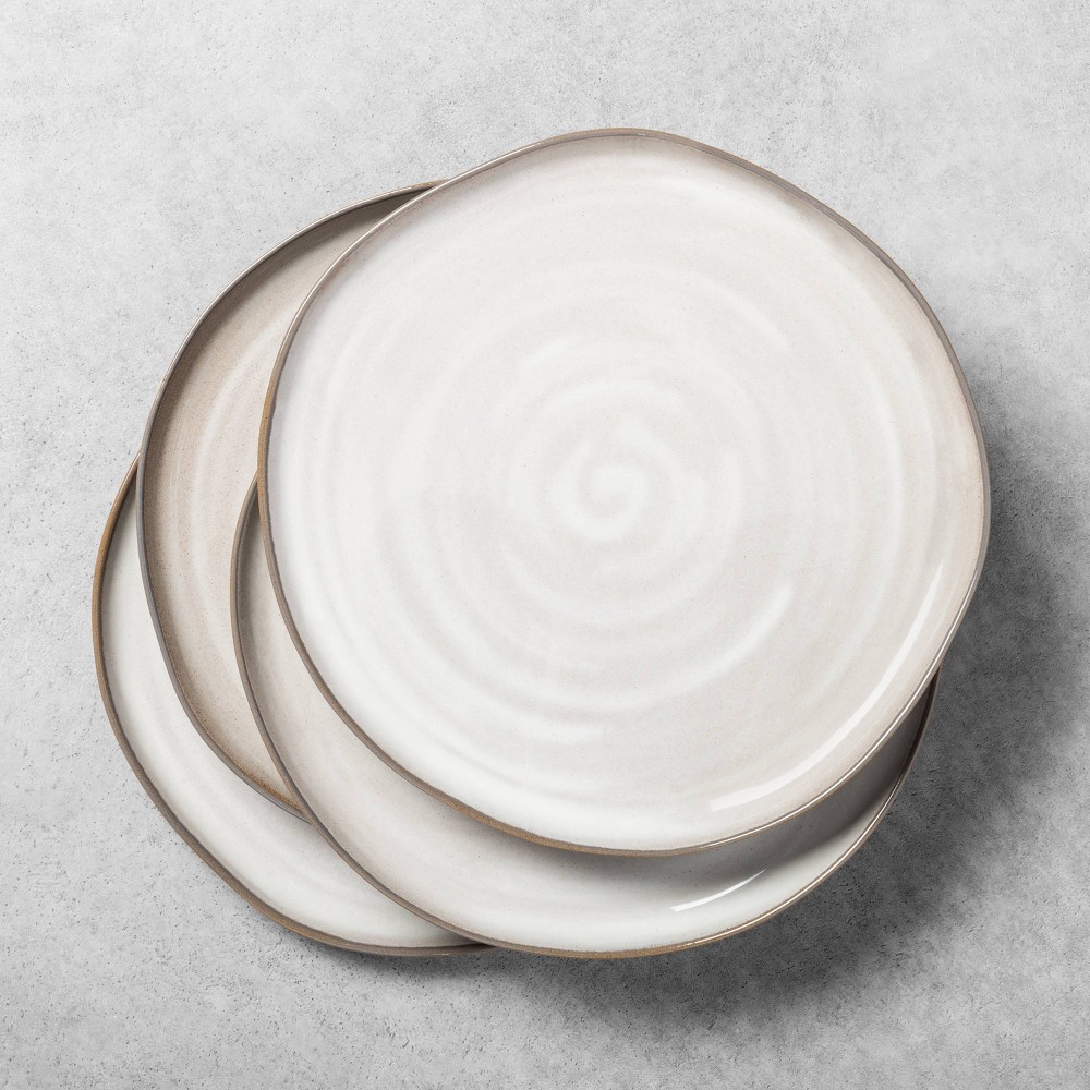 Photos - Other kitchen utensils 10.5" 4pk Stoneware Reactive Glaze Dinner Plate Set Gray - Hearth & Hand™