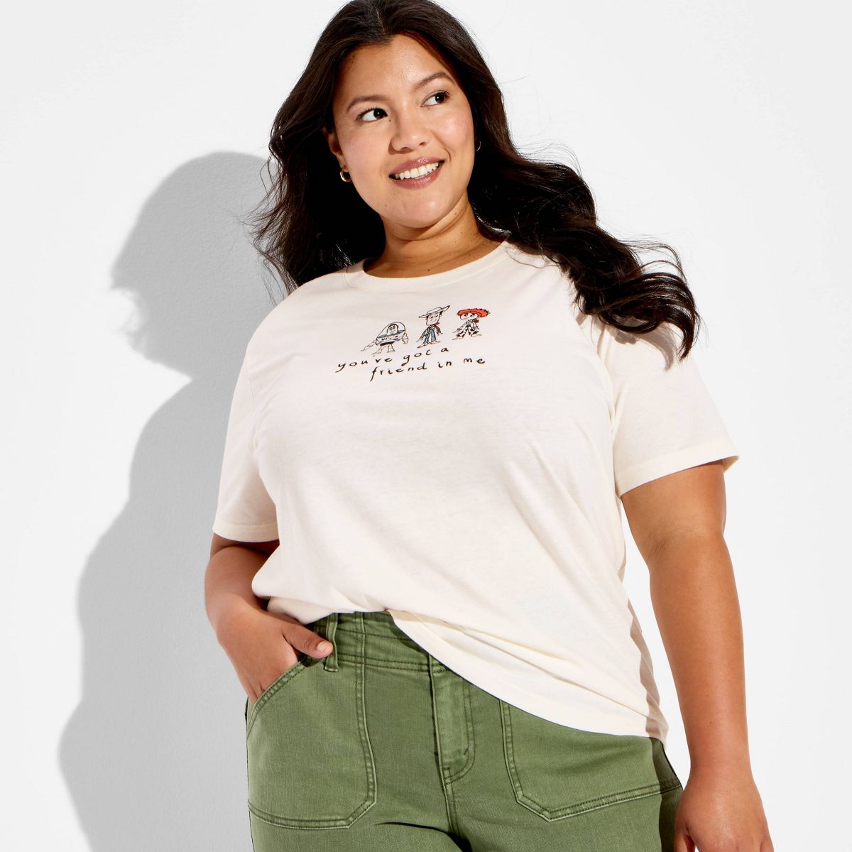 Women's Toy Story Short Sleeve Graphic T-Shirt - Cream - thumbnail 4
