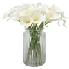 Duovlo 20pcs Calla Lily Bridal Wedding Bouquet Lataex Real Touch Artificial Flower Home Party Decor (White) - 3 of 4