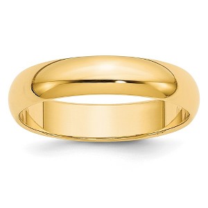 Black Bow Jewelry 2mm to 6mm 14K Yellow Gold Half Round Standard Fit Band - 1 of 4