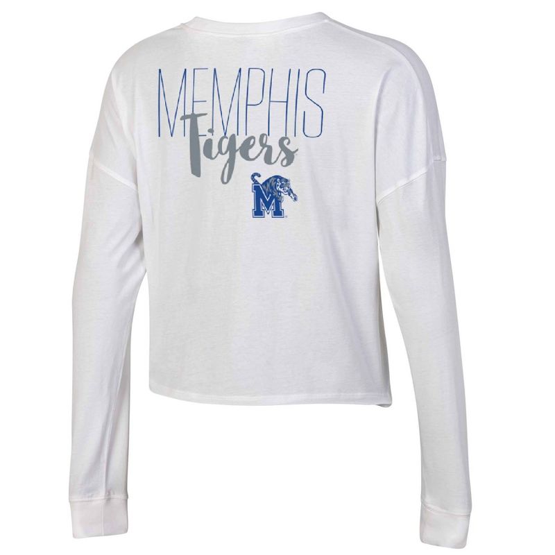 NCAA Memphis Tigers Women&#39;s White Long Sleeve T-Shirt, 2 of 4