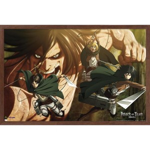 Trends International Attack on Titan: Season 2 - Attack Titan Framed Wall Poster Prints - 1 of 4