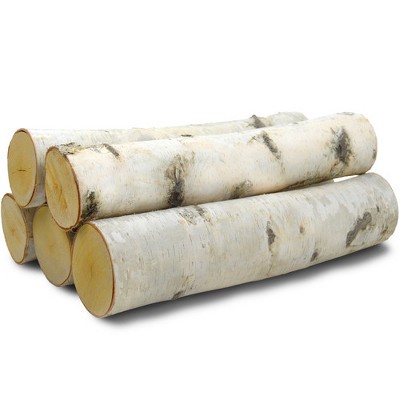 Wilson's Decorative White Birch Log Bundle - Set of 5 - 17-19" Long x 5-6" Diameter