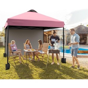 Jojoka 10'x10' Outdoor Canopy Tent with Sidewall,Easy Pop Up with Vented Roof,Portable Instant Camping Beach Tents - 1 of 4