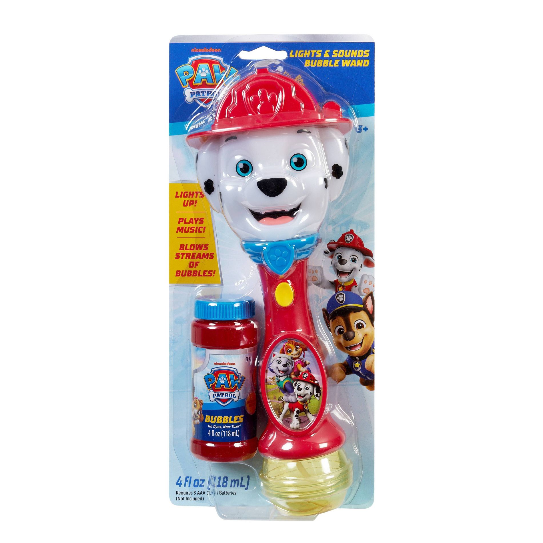 PAW Patrol Marshall Lights & Sound Bubble Wand Bubble Toy