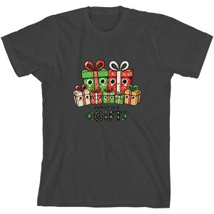 Family Is A Gift Youth Charcoal Crew Neck Short Sleeve Tee-Medium - 1 of 2