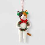 Felted Wool Calico Cat Christmas Tree Ornament - Wondershop™