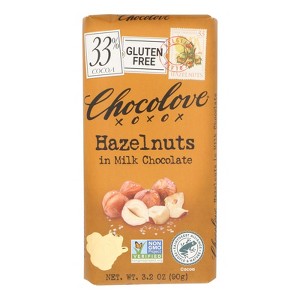 CHOCOLOVE - Premium Chocolate Bar - Milk Chocolate - Hazelnuts - Bars - Case of 12 - 3.2 oz - 1 of 2