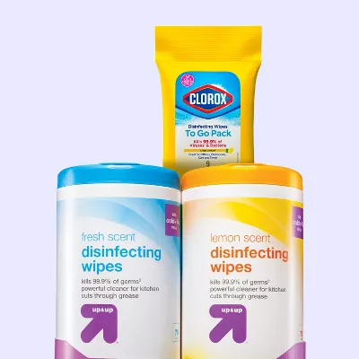 Lemon And Fresh Scent Disinfecting Wipes - 300ct/4pk - Up & Up™ : Target