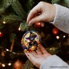 Enchanted Cat Witch Stained Glass Style Ceramic Ornament, Halloween Themed Christmas Gift and Decor| OrnamentallyYou - 4 of 4