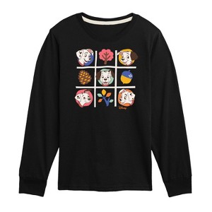 Boys' - 101 Dalmatians - Tic Tac Toe Grid of Puppies Long Sleeve Graphic T-Shirt - 1 of 3