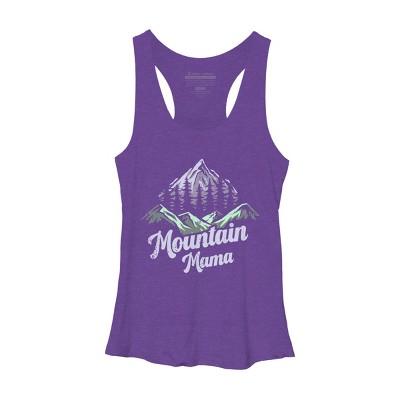 Women's Design By Humans Mountain Mama Camping Adventure Mom By Flowerr Racerback Tank Top