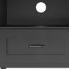 HomeRoots 70" Black Wood Enclosed and Open Storage TV Stand - 4 of 4