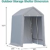 Coucheta Heavy Duty Enclosed Carport, Triple Layer Waterproof PE Cover & Powder Coated Steel Frame, All Weather Outdoor Garage Shelter for Outdoor - 2 of 4