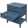 NicBex Modern American Farmhouse End Table with 2 Drawers & Bottom Shelf,Rustic Side Table,Console Table for Bedroom,Living Room - 4 of 4