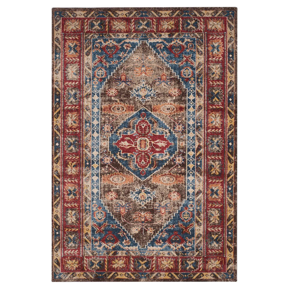 Bijar Rug - Brown/Royal - (5'3inx7'6in) - Safavieh