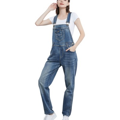 Anna-Kaci Women's Vintage Straight-Leg Overalls